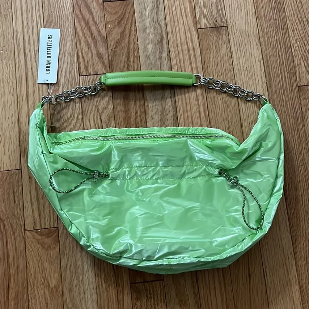 NWOT Urban Outfitters Neon Green Crescent Purse